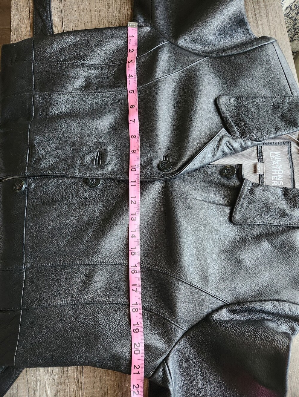 Classic Black Leather Belted Jacket - Women - Picture 7 of 9